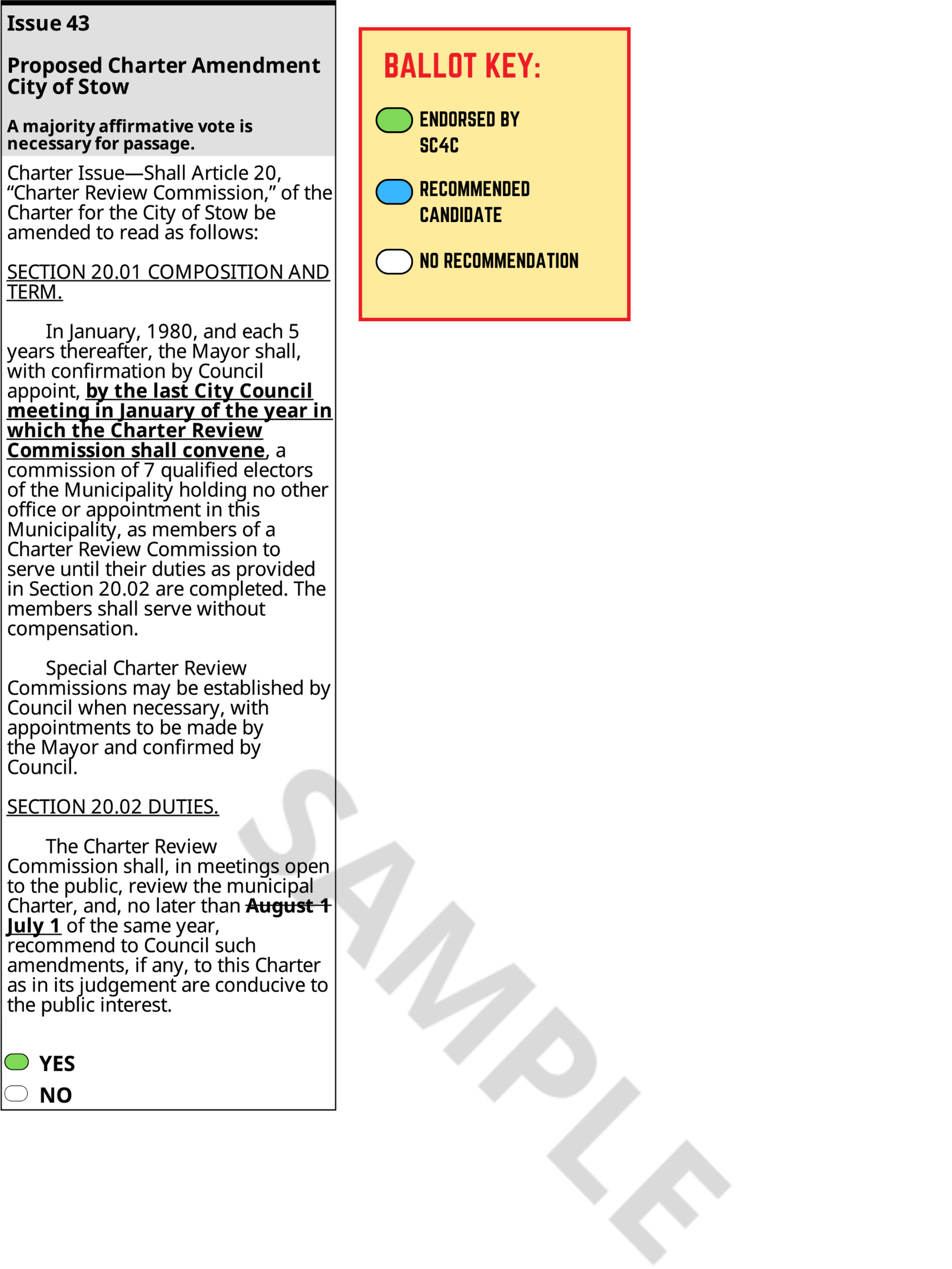 Page two of Stow Collaboration for Change's sample ballot for Stow, Ohio, for the November 4, 2025 election. Page two of Stow Collaboration for Change's sample ballot for Stow, Ohio, for the November 4, 2025 election.