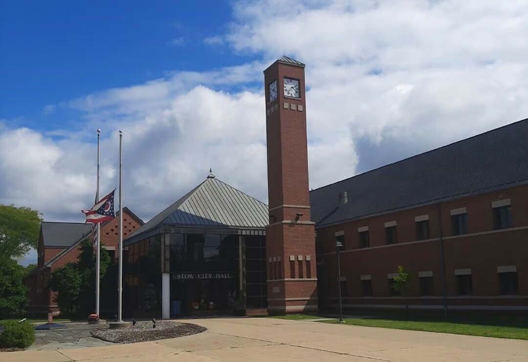 Stow City Hall — courtesy of Mark Baxter, The Spotlight.